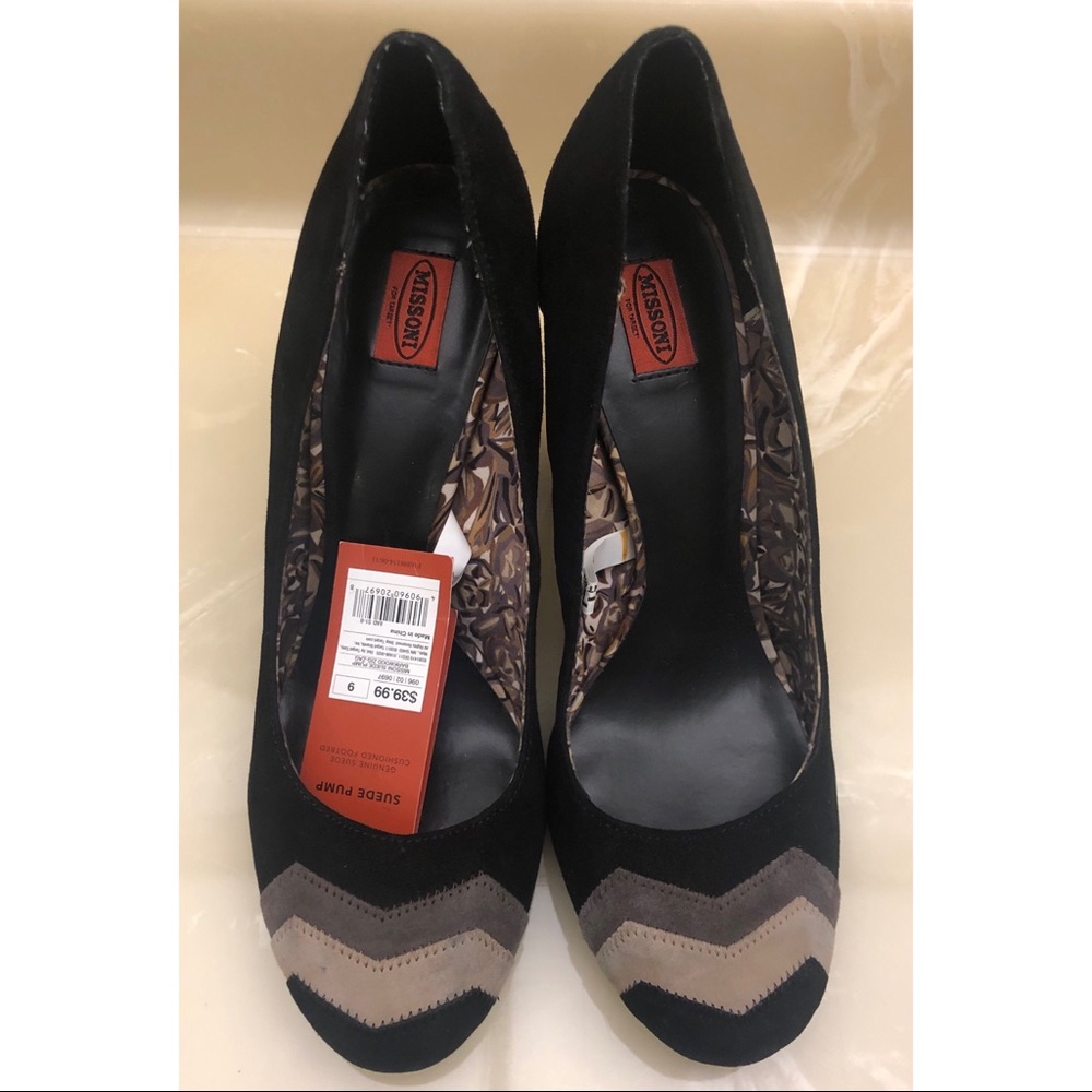 Missoni for Target Round Toe Suede Pump 9 NWT